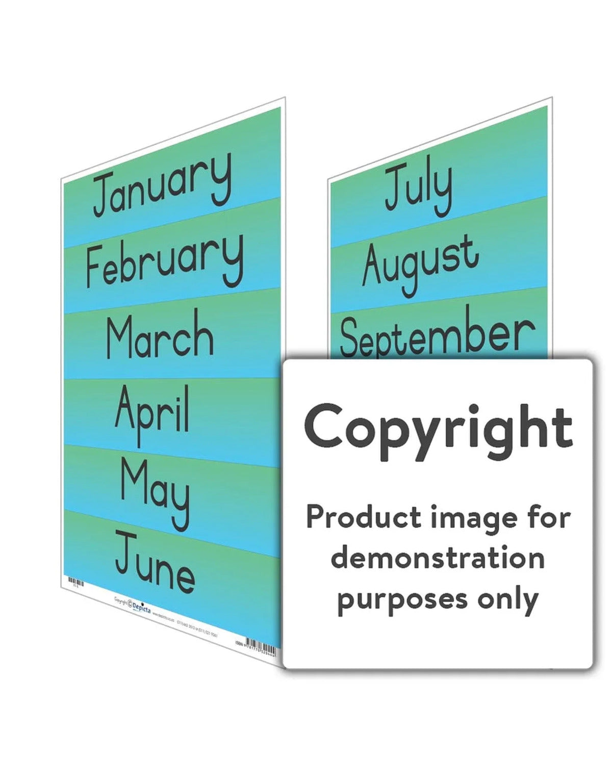 A3 DEPICTA MONTHS OF THE YEAR EDUCATIONAL CHART