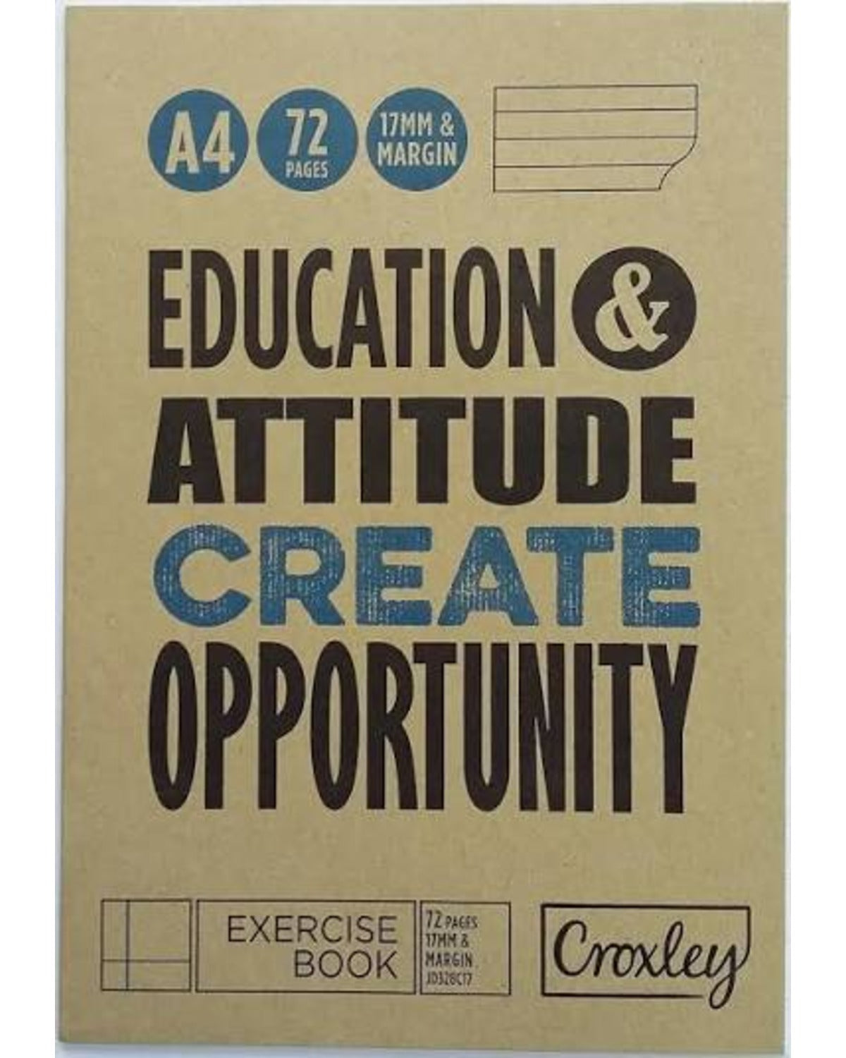 CROXLEY A4 72PG 17MM F and M EXERCISE BOOK