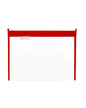 RED CLEAR BOOK BAG A4 STUD