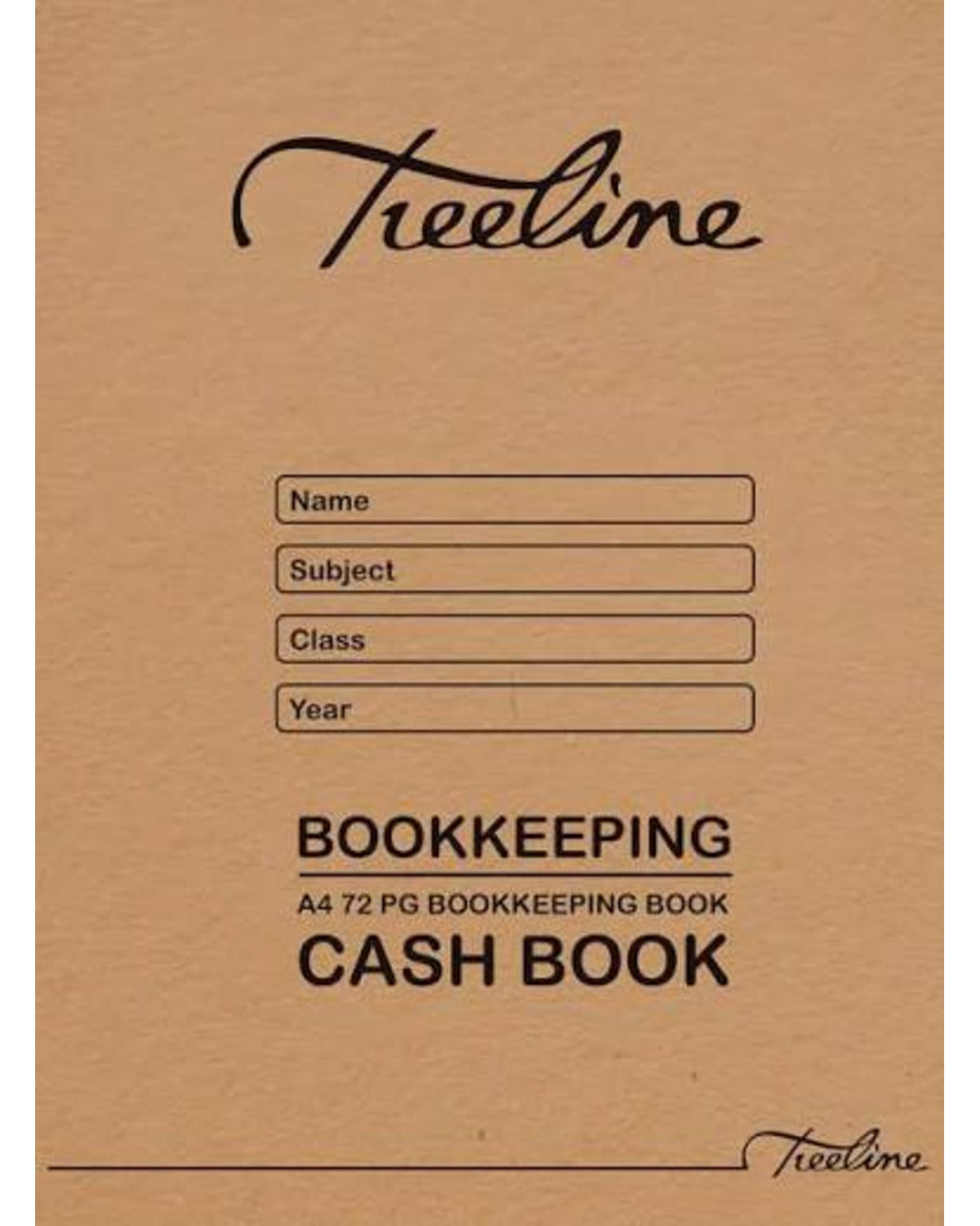 TREELINE A4 72PG BOOKKEEPING BOOK CASH BOOK