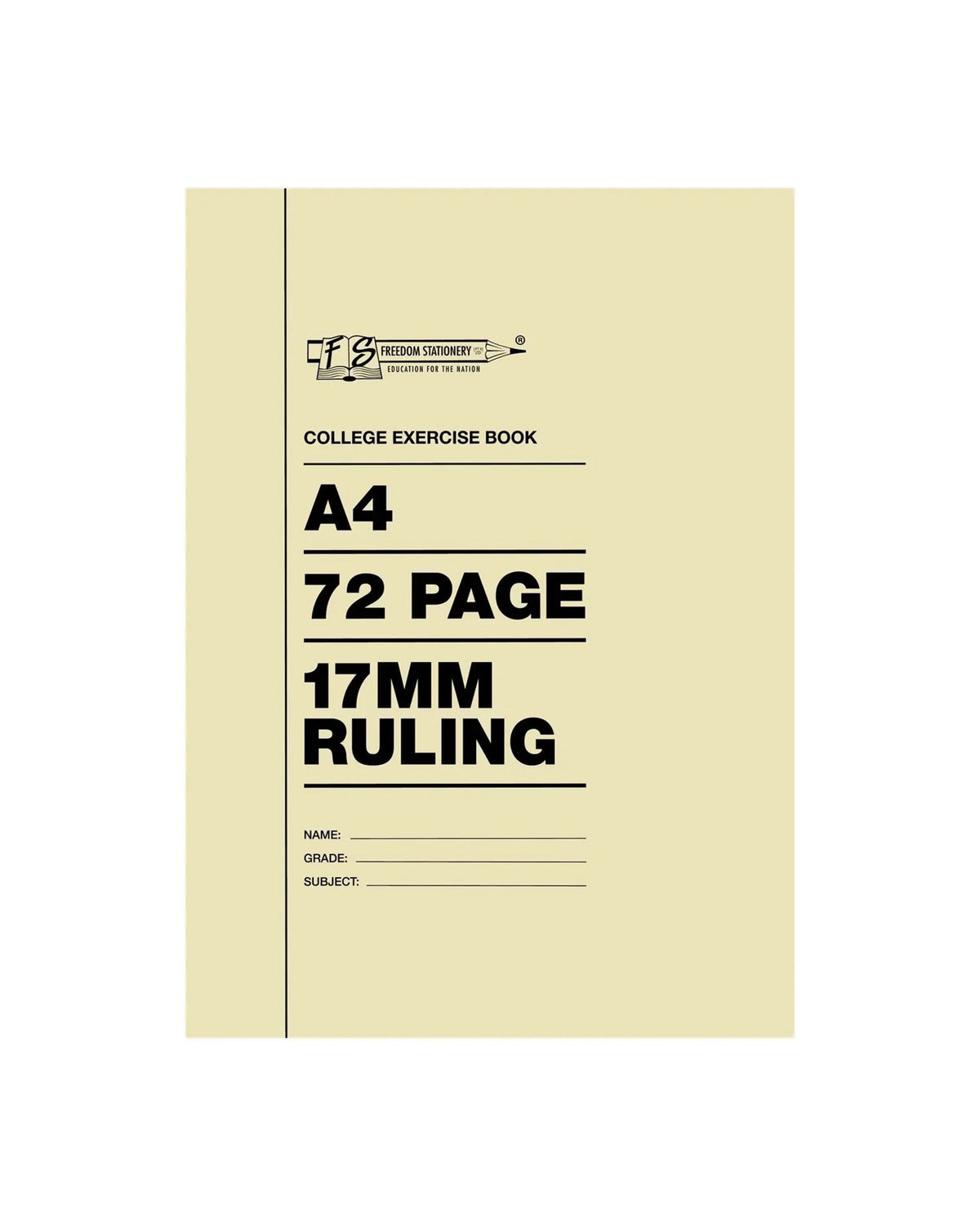 FREEDOM STATIONARY A4 48PAGE 17MM RULING