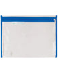 BLUE CLEAR BOOK BAG A5 ZIP