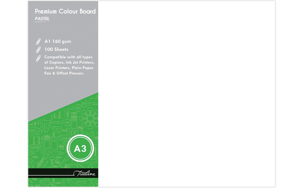 A3 PROJECT BOARD TREELINE PK100 WHITE